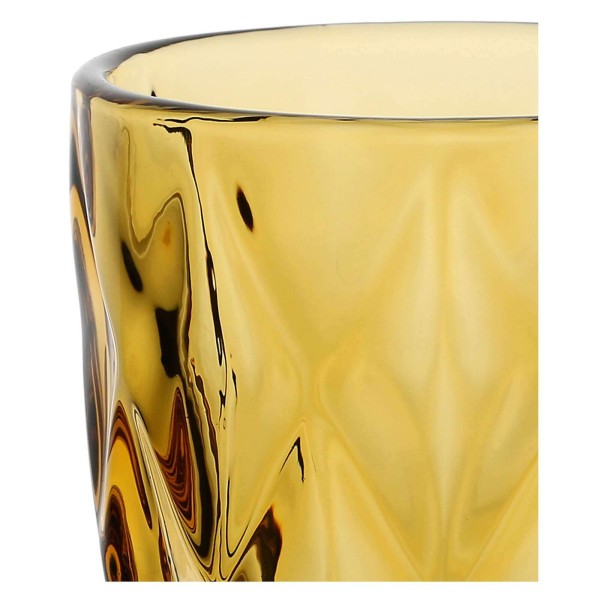 Набір із 6 склянок ROSE&TULIPANI DIAMOND, 270 мл, бурштиновий