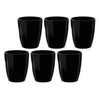 Набір із 6 склянок ROSE&TULIPANI AMAMI, 320 мл, чорний