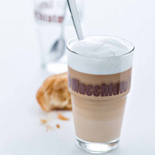 Zestaw 2 szklanek z łyżeczkami Leonardo Latte Solo (2 szt.)
