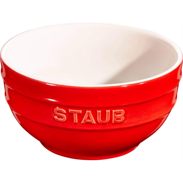 Набір із 4 круглих мисок STAUB SERVING, червоний, 14 см