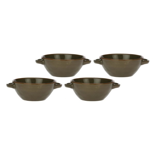 Zestaw misek do zupy Rose&Tulipani CONCERTO GRIGIO TORTORA (4 × 600 ml)