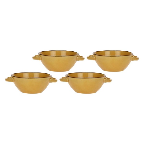 Zestaw misek do zupy Rose&Tulipani CONCERTO OCRA (4 szt., 600 ml)