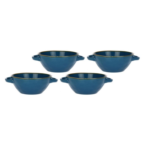 ROSE&TULIPANI CONCERTO BLU AVIO Набір 4 супових миски 2H 600 мл