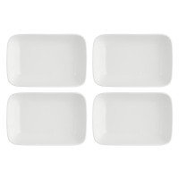 LA PORCELLANA BIANCA ESSENZIALE NEW AGE Набір з 4 прямокутних мисок 22 х 15 см