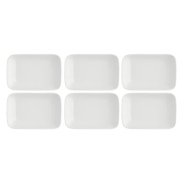 LA PORCELLANA BIANCA ESSENZIALE NEW AGE Набір з 6 прямокутних мисок 11 х 8 см