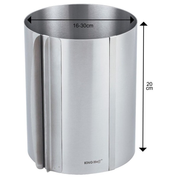 Regulowana forma do tortów Kinghoff KH-1794 (średnica 16–30 cm, wys. 20 cm)