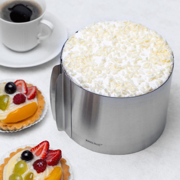 Regulowana forma do tortów Kinghoff KH-1794 (średnica 16–30 cm, wys. 20 cm)