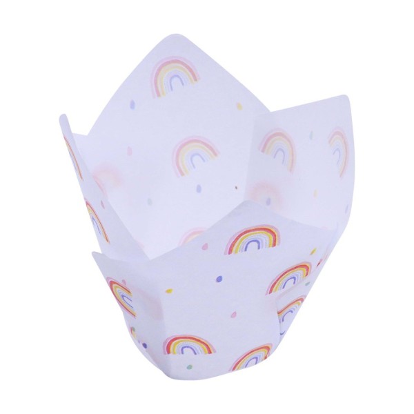 Papilotki do muffinek PME (motyw tęczy, 24 szt.)