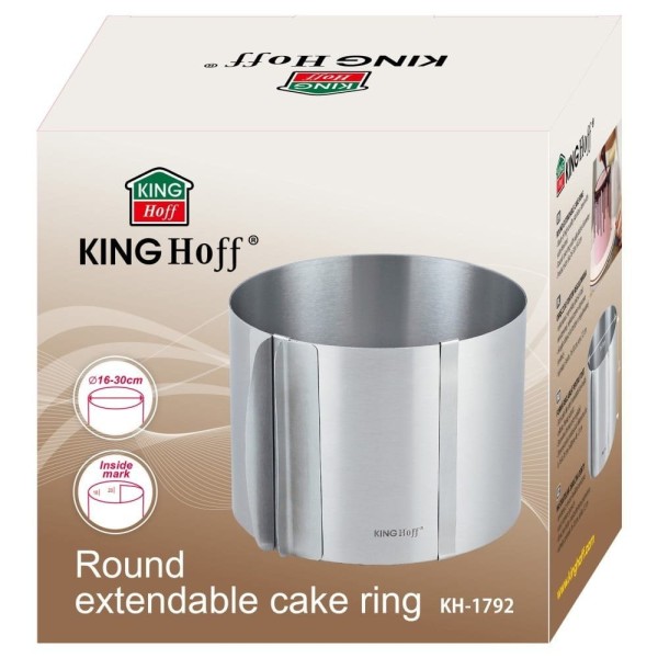Regulowana obręcz do tortów Kinghoff KH-1792 (średnica 16–30 cm)