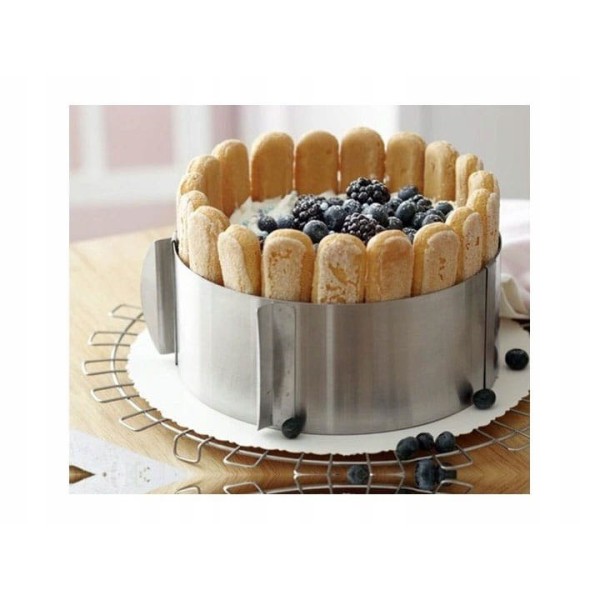 Obręcz forma do tortów Brunbeste BB-3153 (regulowana 16–30 x 12 cm)