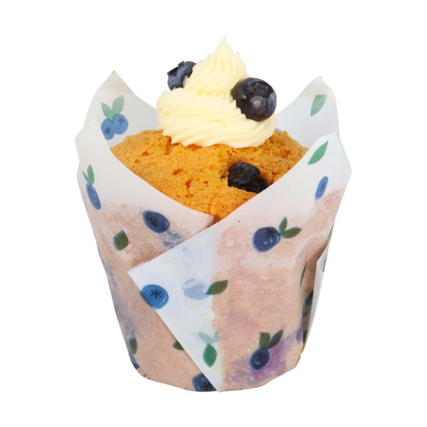 Papilotki do muffinek PME (motyw borówki, 24 sztuki)