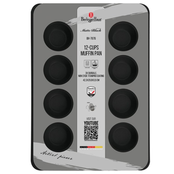 Forma do muffinek Berlinger haus BH-7876 (matte black)
