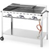 Газовий гриль Green Fire, 3 конфорки, 17,4 кВт, з кришкою та полицею - Hendi 149591