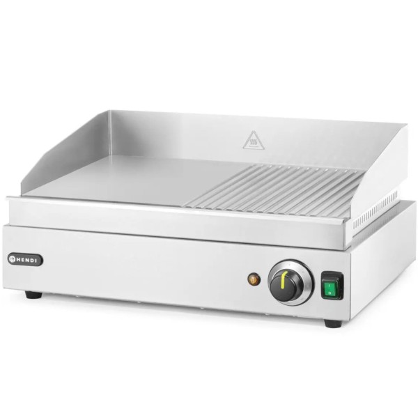 Нагрівальна плита гриля Profi Line з гладкими рифленнями для безперервної роботи 2400 Вт - Hendi 203156