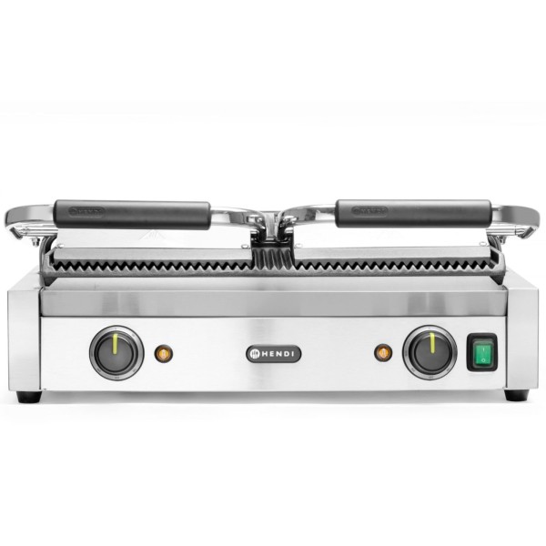 Контактний гриль з подвійними канавками 3600 Вт - Hendi 263709