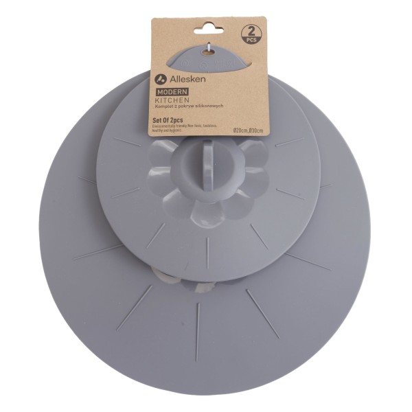 Zestaw pokrywek silikonowych Allesken MODERN KITCHEN (2 szt., 20/30 cm)