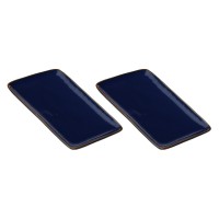 ROSE&TULIPANI CONCERTO BLU COBALTO Набір з 2 прямокутних підносів 27 х 19 см