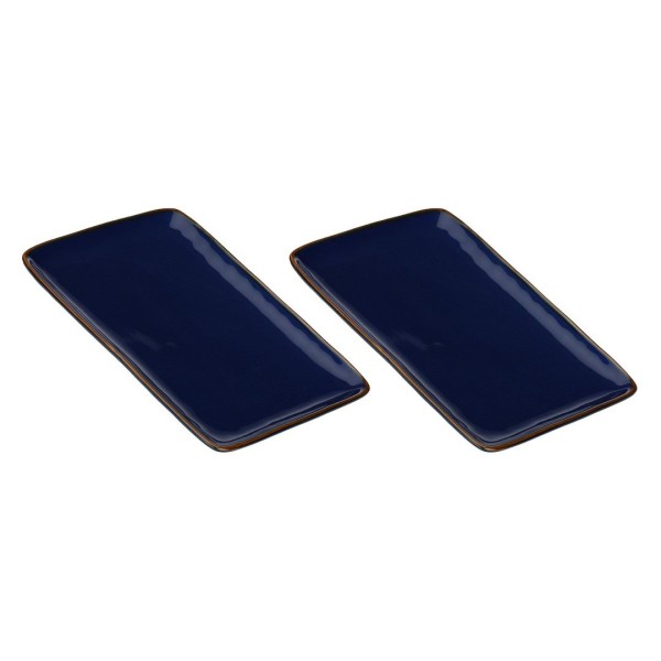 Zestaw tac serwisowych Rose&Tulipani CONCERTO BLU COBALTO (2 szt., 27×19 cm)