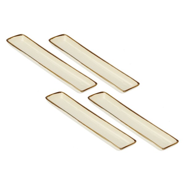 zestaw tac serwisowych Rose&Tulipani CONCERTO AVORIO (4 szt., 32 x 8 cm)