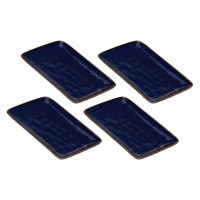 ROSE&TULIPANI CONCERTO BLU COBALTO Набір з 4 прямокутних підносів 20 x 13 см