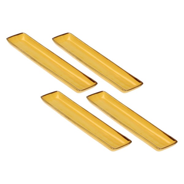 Zestaw tac serwisowych Rose&Tulipani CONCERTO OCRA (4 szt., 32×8 cm)