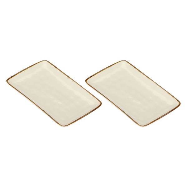 Zestaw tac serwisowych Rose&Tulipani CONCERTO AVORIO (2 szt., 27×19 cm)