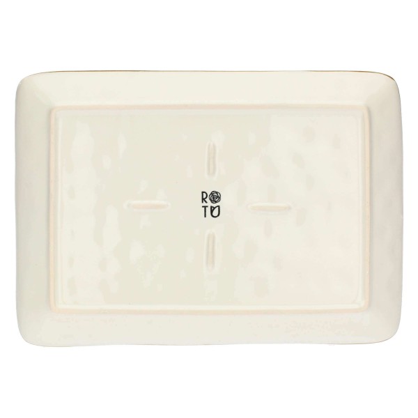 Zestaw tac serwisowych Rose&Tulipani CONCERTO AVORIO (2 szt., 27×19 cm)