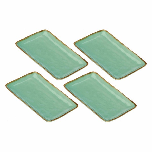 Zestaw tac serwisowych Rose&Tulipani CONCERTO VERDE ACQUA (4 szt., 20 x 13 cm)