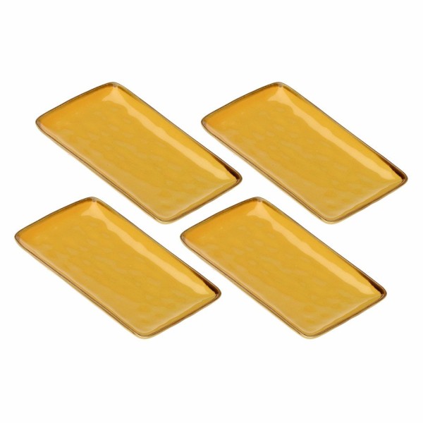 Zestaw tac serwisowych Rose&Tulipani CONCERTO OCRA (4 szt., 20 x 13 cm)