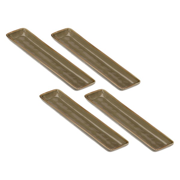 Zestaw tac serwisowych Rose&Tulipani CONCERTO GRIGIO TORTORA (4 szt., 32×8 cm)