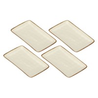 Zestaw tac serwisowych Rose&Tulipani CONCERTO AVORIO (4 szt., 20 x 13 cm)