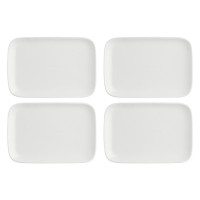 Zestaw tac serwisowych La Porcellana Bianca ESSENZIALE NEW AGE (4 szt., 30×22 cm)
