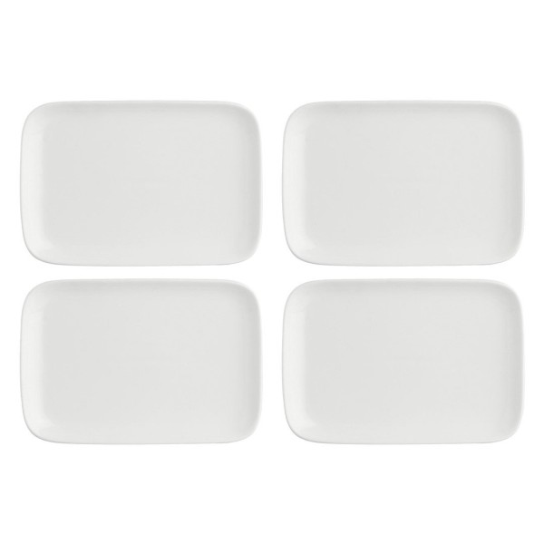 Zestaw tac serwisowych La Porcellana Bianca ESSENZIALE NEW AGE (4 szt., 30×22 cm)