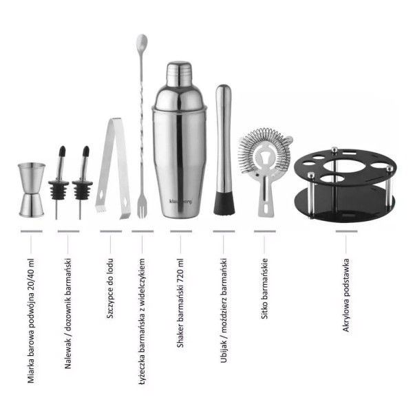 Zestaw barmański Klausberg KB-7580 (9 elementów)