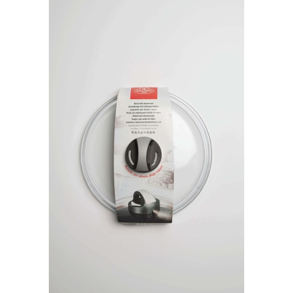 Скляна кришка BALLARINI з контролем пари 24 см