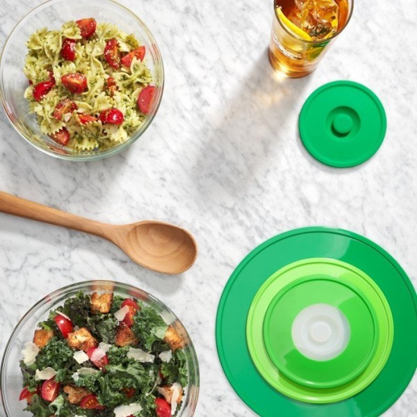 Силіконова кришка OXO S 15 см, зелена, добре тримається