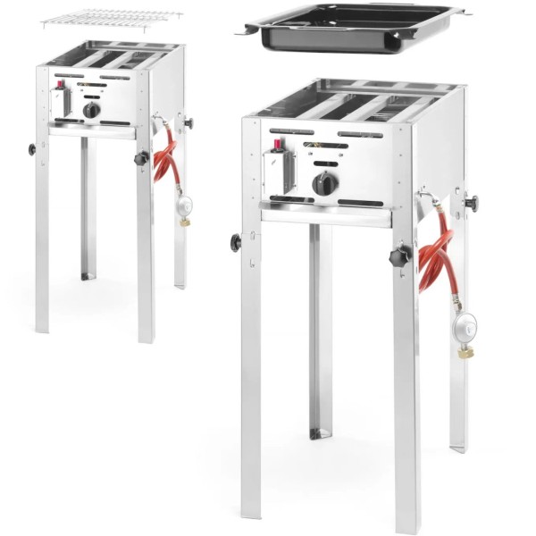 Газовий гриль з пательнею Grill Master Mini 340x540x(В)840 мм 5.8 кВт - Hendi 154700