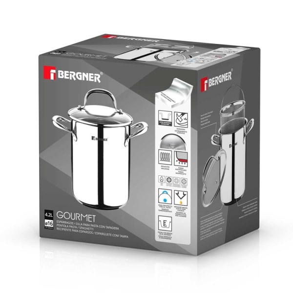 Garnek do gotowania szparagów Bergner BG-6379 (4,2 l)