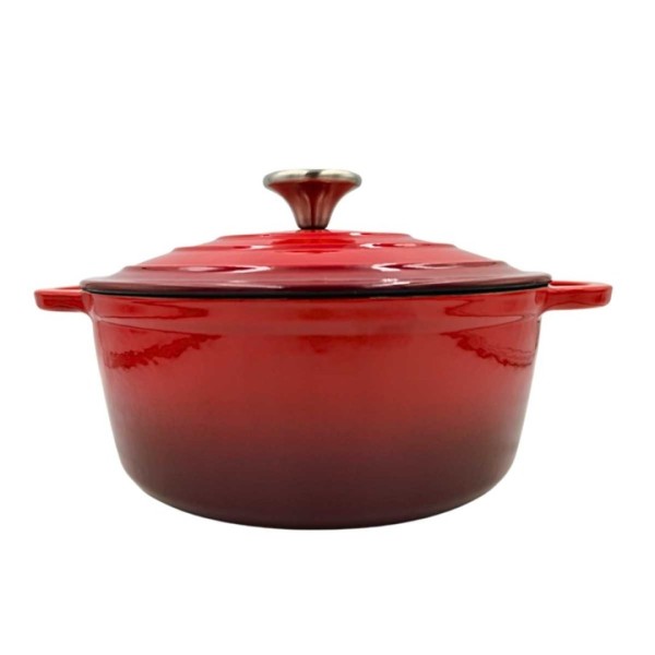 Garnek żeliwny HAGE 26cm 5L (czerwony)