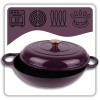 Garnek żeliwny emaliowany HAGE EGGPLANT (30 cm, 3 l)