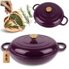 Garnek żeliwny emaliowany HAGE EGGPLANT (30 cm, 3 l)