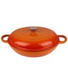 Емальована чавунна каструля плоска 30 см 3 л HAGE Orange