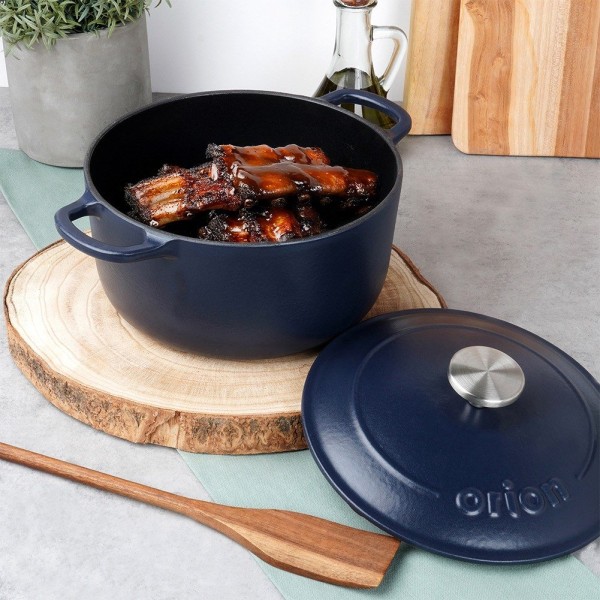 Garnek żeliwny z pokrywką Orion 113347 (22 cm, 3.3 l)