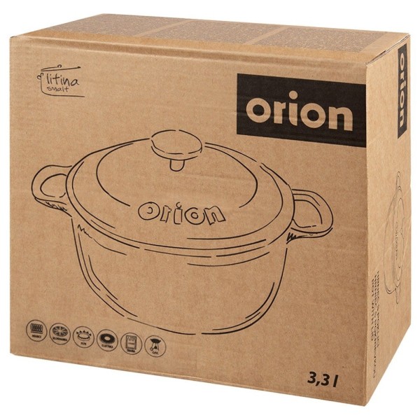 Garnek żeliwny z pokrywką Orion 113347 (22 cm, 3.3 l)