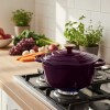 Emaliowany garnek żeliwny HAGE EGGPLANT (26 cm)