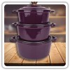 Emaliowany garnek żeliwny HAGE EGGPLANT (26 cm)