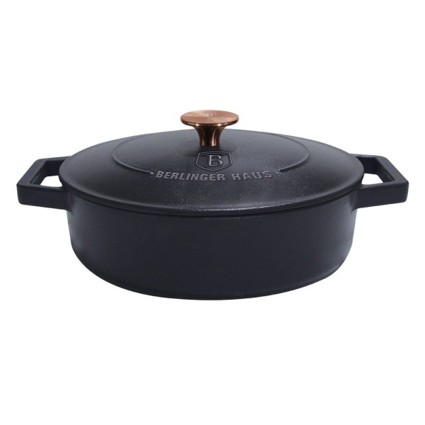 Чавунна каструля 2,57 л з кришкою 24 см Berlinger Haus BH-6493