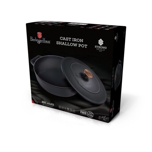 Чавунна каструля 2,57 л з кришкою 24 см Berlinger Haus BH-6493