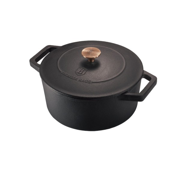Чавунна каструля 2,7 л з кришкою 20 см BerlingerHaus BH-6491