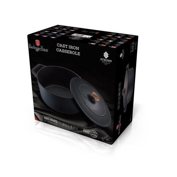 Чавунна каструля 2,7 л з кришкою 20 см BerlingerHaus BH-6491